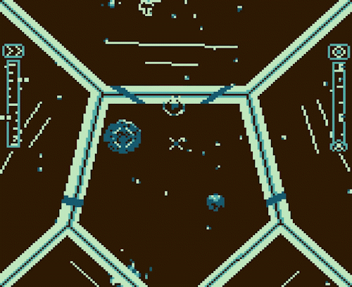 Shows targeting system in action